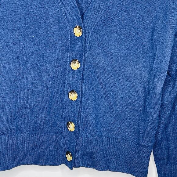 J. Crew Women’s XL navy Blue 100% Cashmere Sweater Cardigan New - Picture 2 of 5
